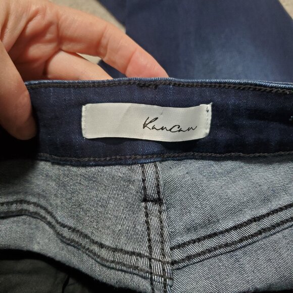 KANCAN Trisha Mid-Rise Classic Flare Jeans Super Stretch Dk Blue Women's 27 x 28 - Picture 9 of 15